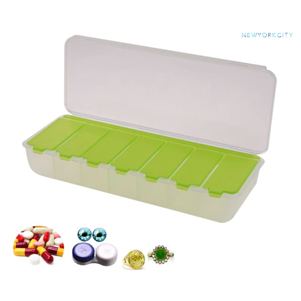 Ny-pill Ốp Máy Tính Bảng Bằng Nhựa Trong Suốt 7 Ngăn Chống Ẩm Mốc Hình Vuông