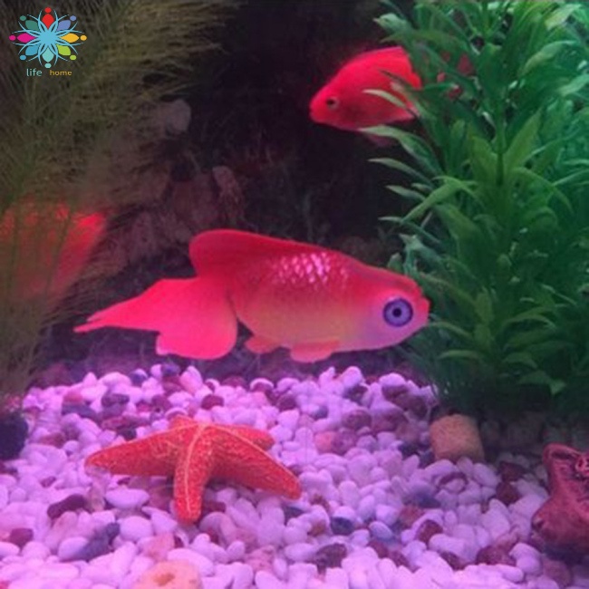 Mô Hình Cá Vàng Bằng Silicone Phát Quang Dùng Trang Trí Bể Cá