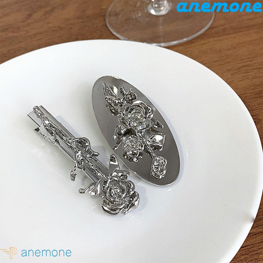 ANEMONE Kẹp Tóc Kim Loại Phong Cách Harajuku Thời Trang Hàn Quốc