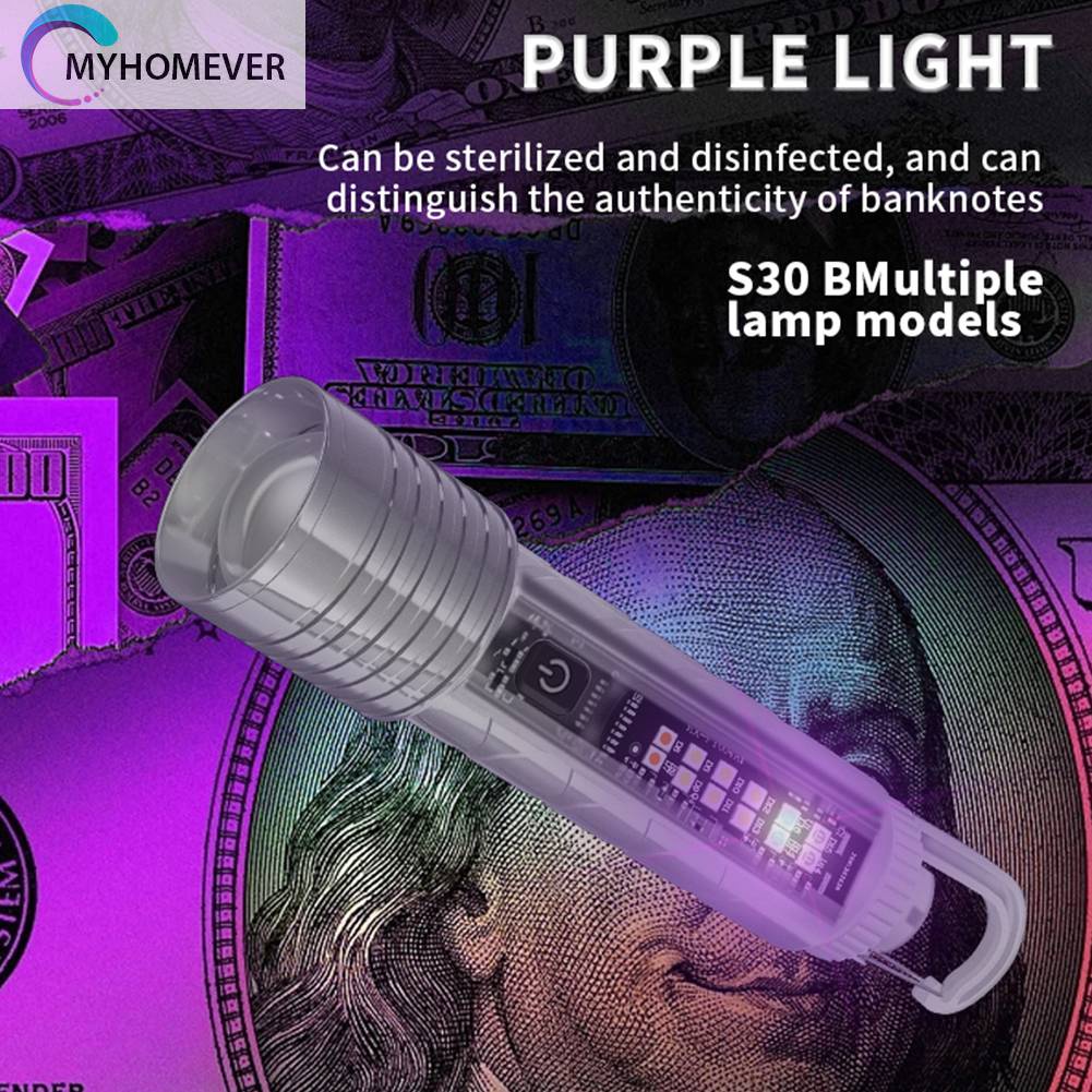 Đèn Pin LED COB / COB Thu Phóng Được 1500mAh Cổng Sạc USB Loại C IPX4