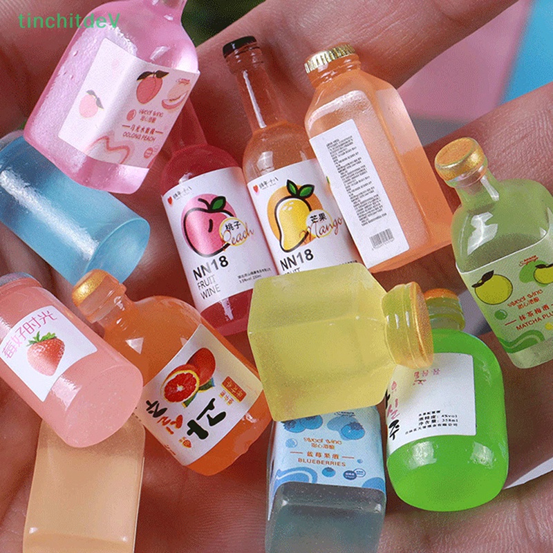 [TinchitdeV] Set 3 Chai Rượu Mini Bằng Nhựa Phát Quang Trang Trí Điện Thoại / Đồ Chơi DIY