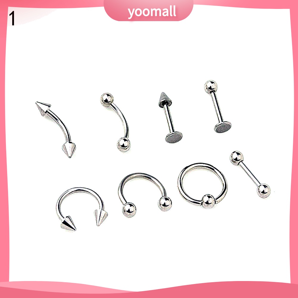 Set 8 Khuyên Xỏ Cơ Thể Thời Trang Cá Tính