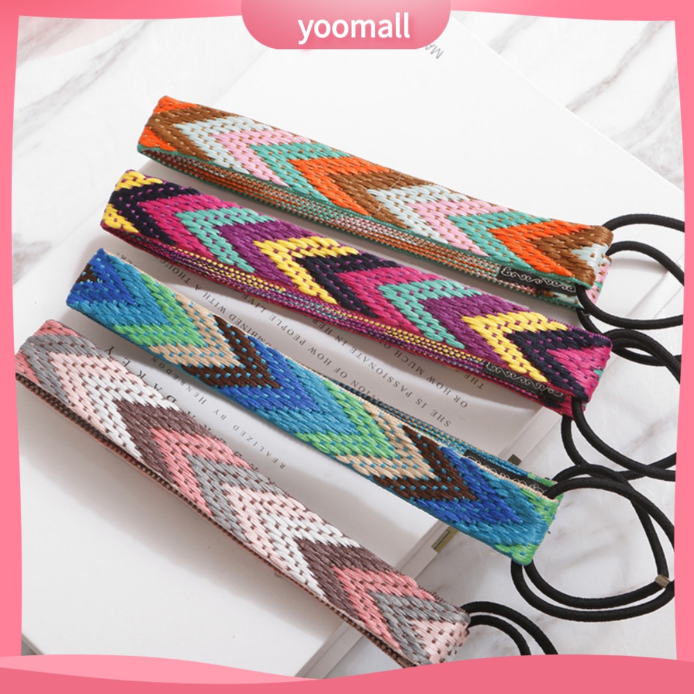 Băng Đô Bện Dây Co Giãn Phong Cách Boho Thời Trang Cho Nữ