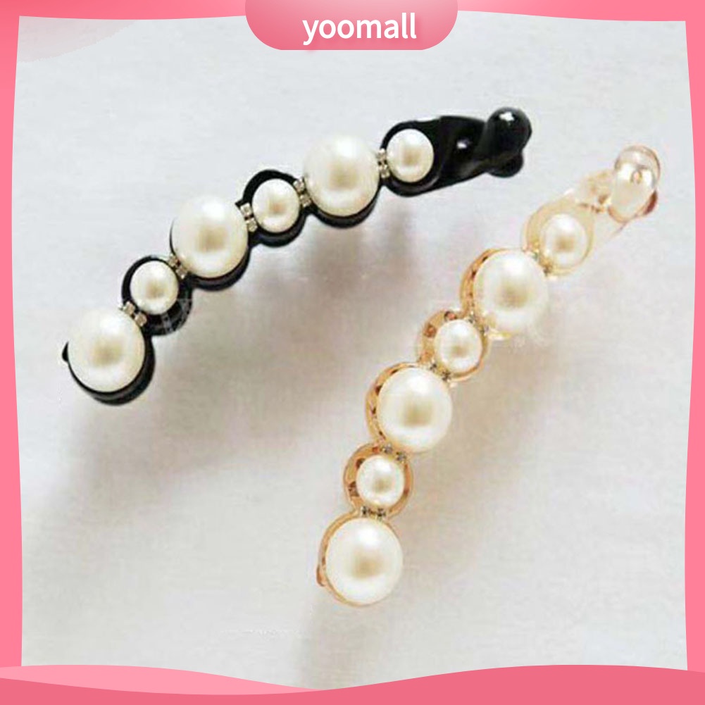 Kẹp Tóc Càng Cua Đính Ngọc Trai Nhân Tạo Cho Nữ