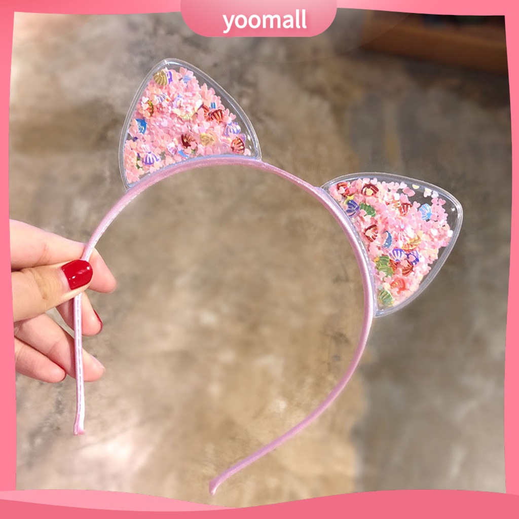 Cài Tóc Hình Tai Mèo Có Vương Miện Và Kim Tuyến Nhiều Màu Sắc Đáng Yêu Dành Cho Bé Gái Mặc Hàng Ngày