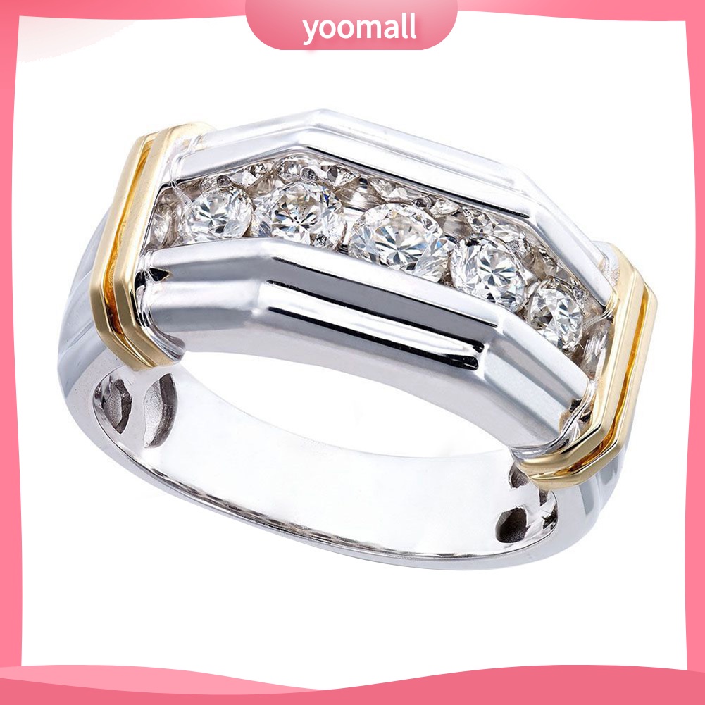 Nhẫn Hai Lớp Đính Đá Thời Trang Dành Cho Nam