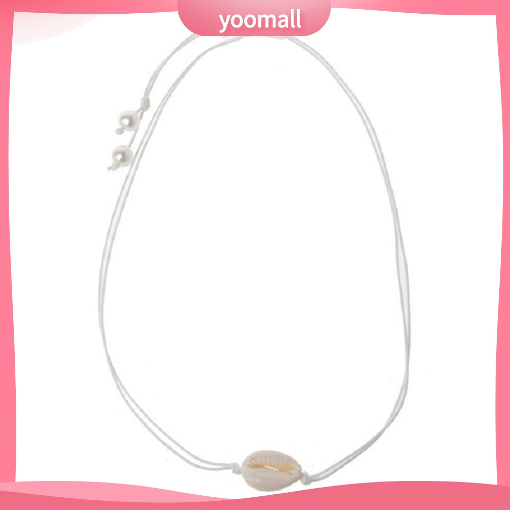 Vòng Cổ Choker Giả Da Đính Vỏ Sò Thời Trang Đi Biển Phong Cách Hawaii Dành Cho Nữ