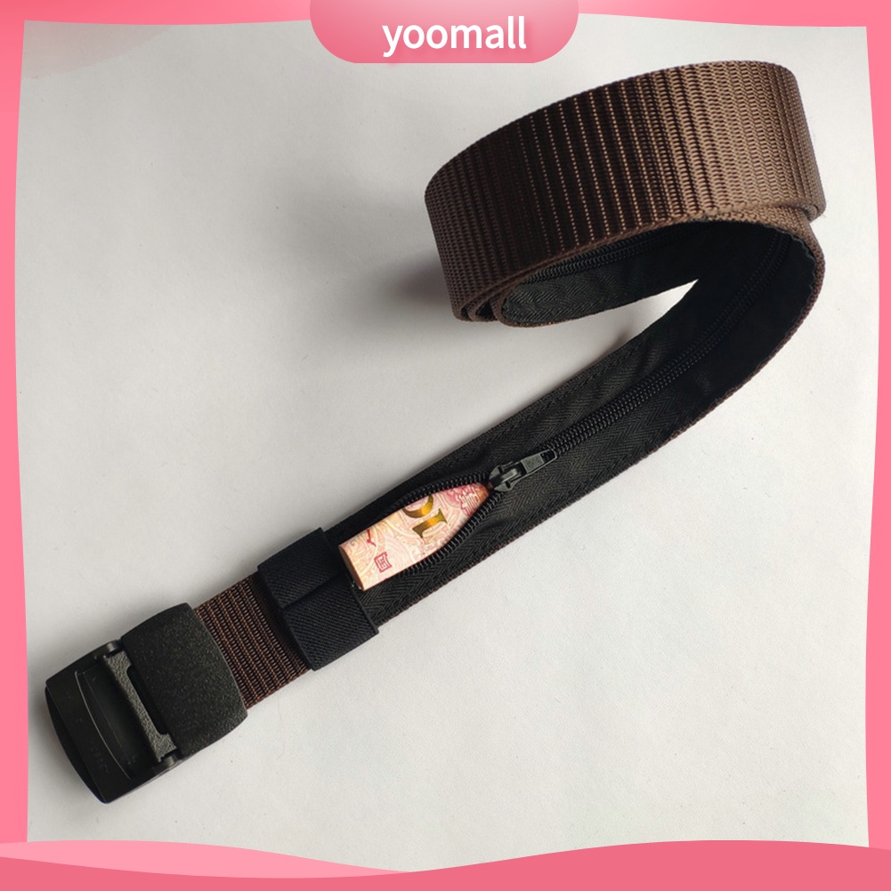 Túi Đeo Hông Màu Trơn Có Khóa Kéo Chống Trộm Tiện Dụng Mang Theo Du Lịch / Chơi Thể Thao