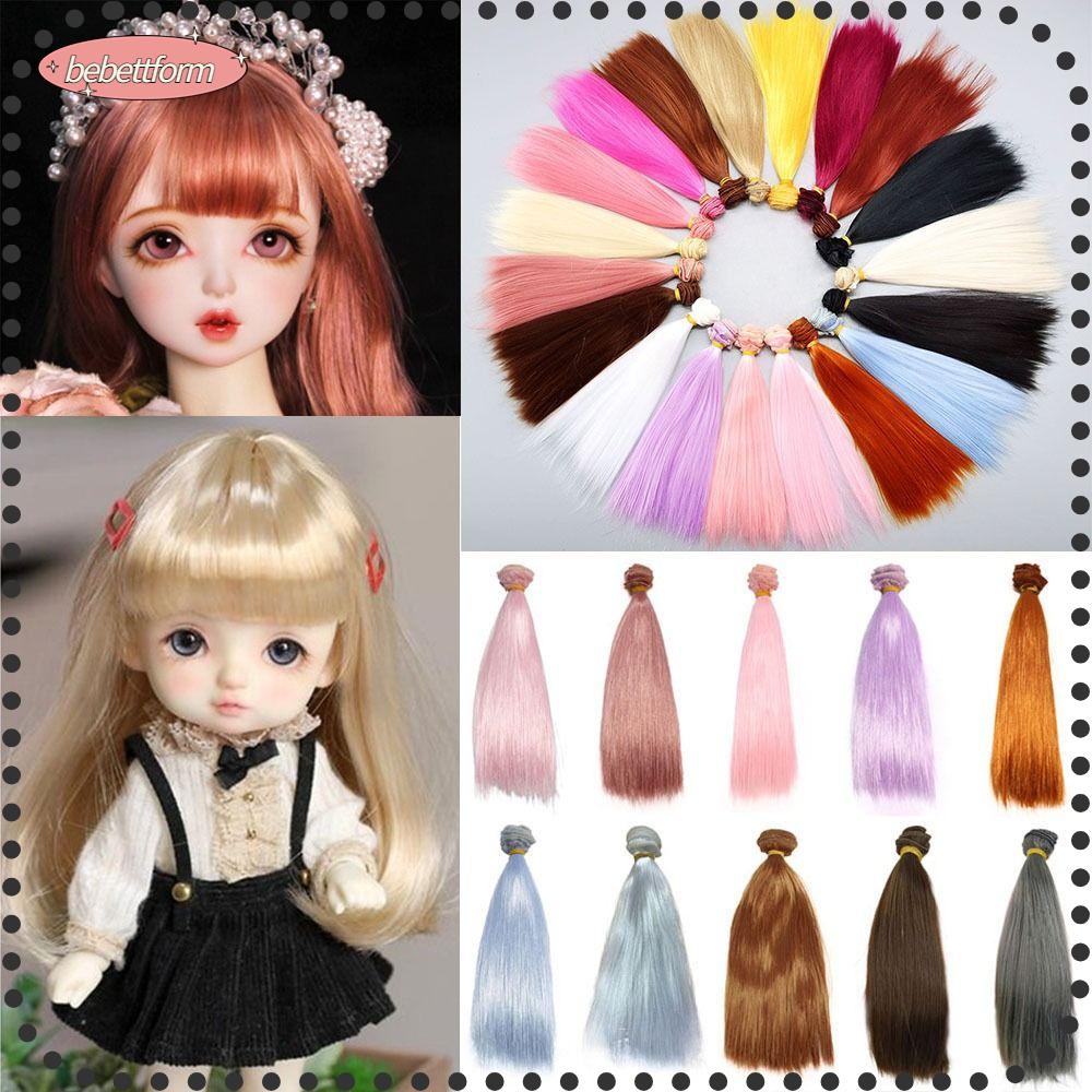 BEBETTERM 1 Bộ Tóc Giả Bằng Sợi Tổng Hợp Chịu Nhiệt Cao Cho Búp Bê