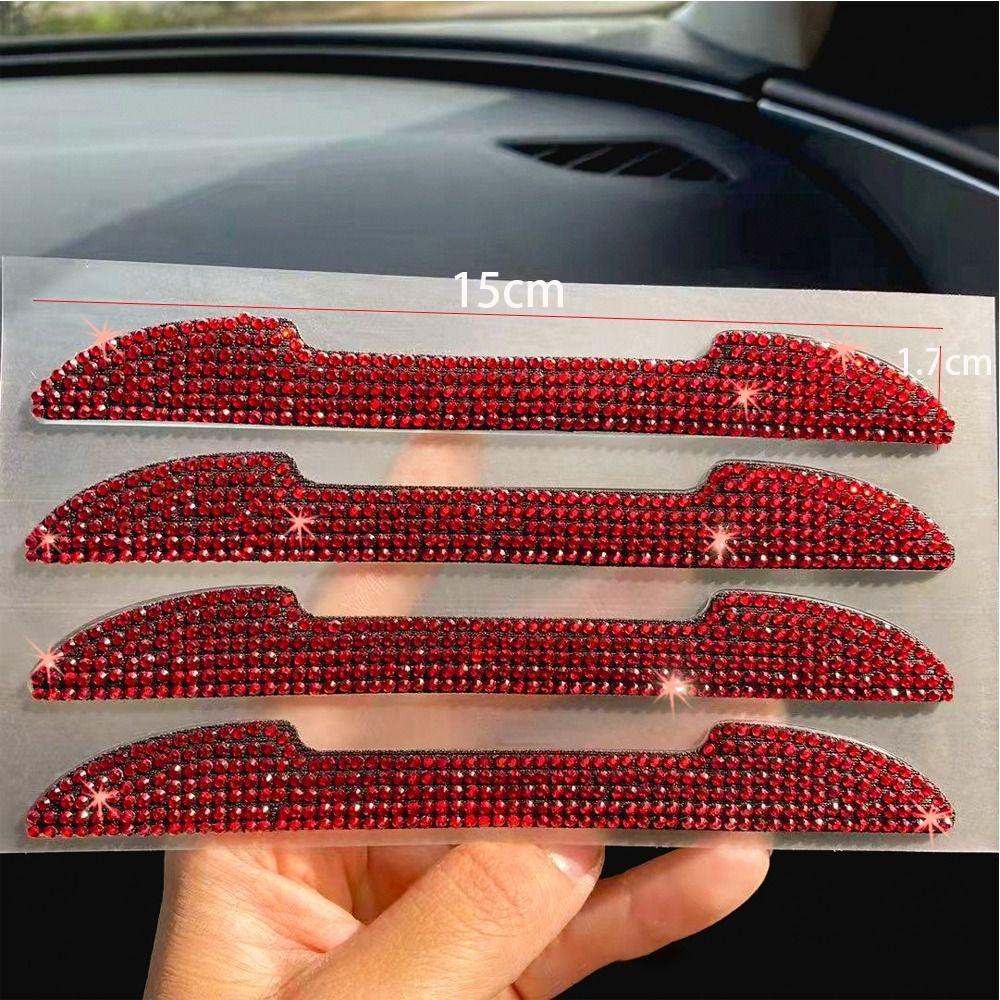 Bộ 4 Dải Dán Viền Cửa Xe Hơi Chống Va Chạm Chống Trầy Xước Màu Sáng Bóng
