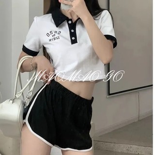 𝒀𝒂𝒏𝒚𝒂𝒏   set Đồ Thể Thao Áo Thun polo Ngắn Tay Và Quần short Thời Trang Cho Nữ
