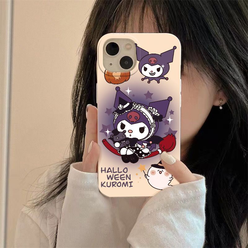 Ốp Điện Thoại Mềm Chống Sốc In Hình Quỷ Đen Đơn Giản Cho iPhone12 14pro1113 max 8pl 7 B9NU