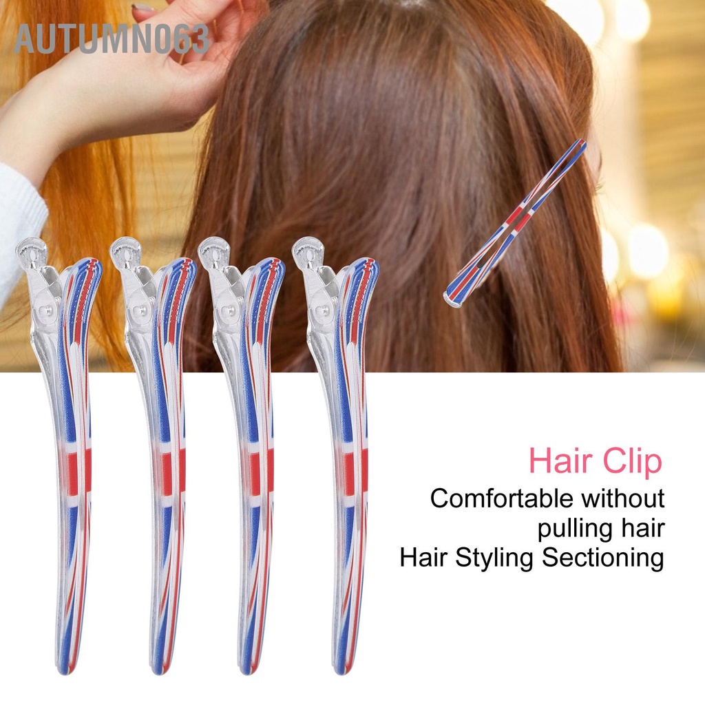 Autumn063 4 chiếc Kẹp Tóc Dài Tạo Kiểu Chống Trơn Trượt Phụ Kiện cho Salon