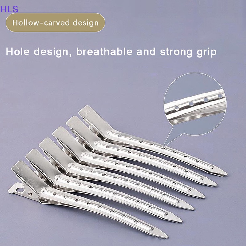 Set 10 Kẹp Tóc Tạo Kiểu DIY Bằng Kim Loại Chuyên Dụng Cho Salon