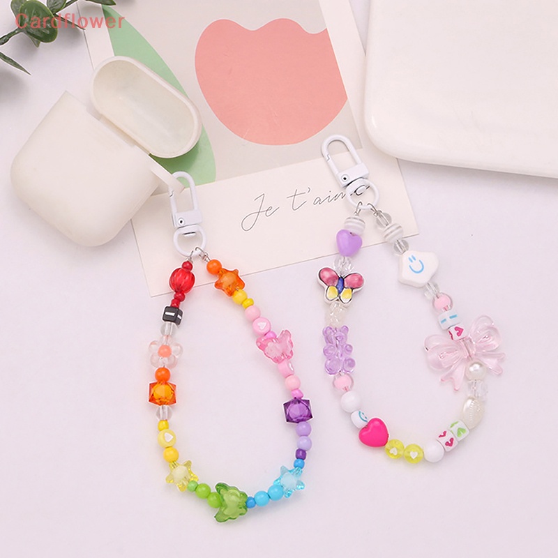 < Cardflower > Túi Đựng Chìa Khóa Xe Hơi Ba Lô Túi Xách Hạt Trong Suốt Hình Bướm Cười Đáng Yêu Mới