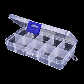 Hộp nhựa trong suốt 10 ngăn đựng mồi câu cá tiện dụng