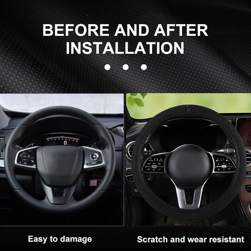 Vỏ Bọc Vô Lăng Xe Hơi Chống Trượt Thoáng Khí 38CM