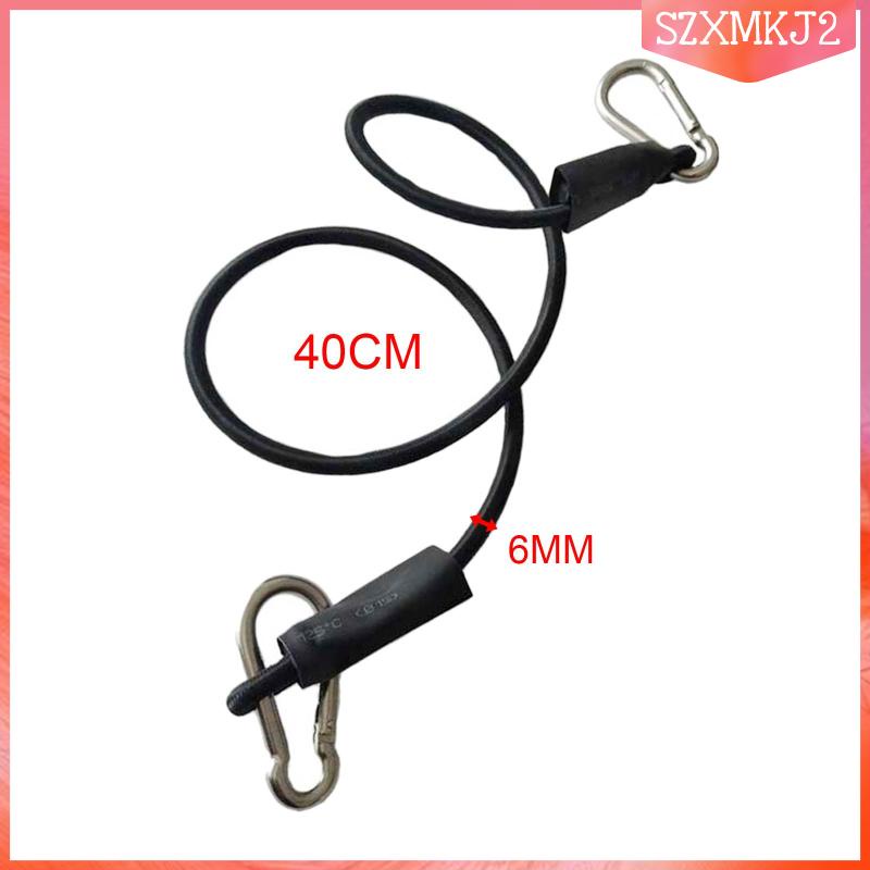 Dây Bungee Màu Đen Dày 6mm 16 inch Dùng Cho Xe Đạp / Cắm Trại