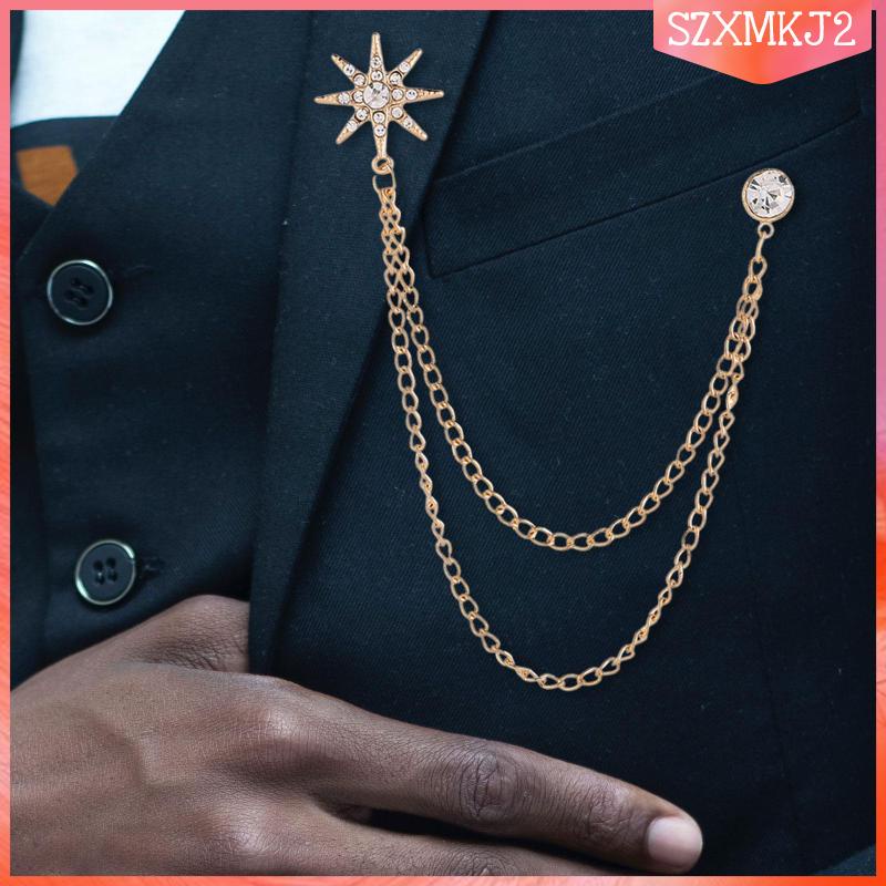 Trâm Cài Áo Hình Bông Tuyết Phong Cách Retro Cho Nam