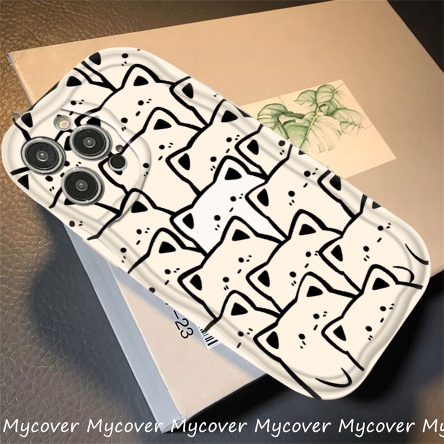 Ốp Điện Thoại Silicone Mềm Chống Sốc In Hình Mèo Cho iPhone 11 12 13 14 Pro Max X Xr Xs 8 7 6 Plus SE 2020