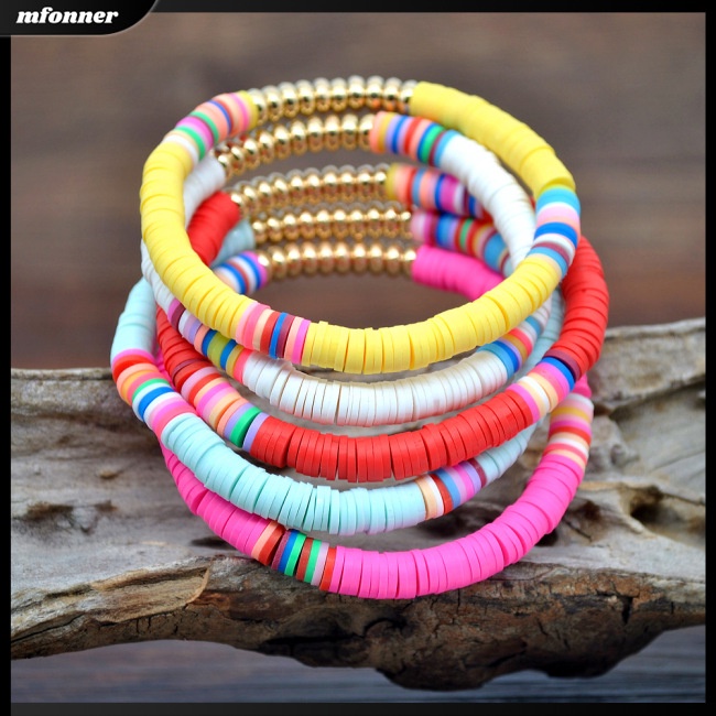 Set 5 Vòng Đeo Tay Chuỗi Hạt Phong Cách Boho Thời Trang Cho Nữ