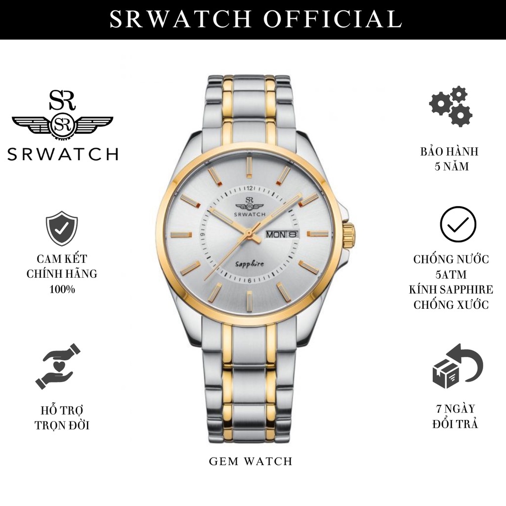 Đồng Hồ Nam SRWATCH TE SG1901.1202TE Kính Sapphire - Chính Hãng Bảo Hành 5 năm - Srwatch Vietnam