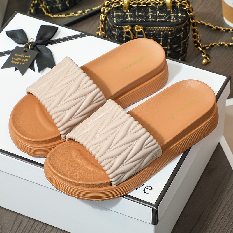 Dép Quai Ngang Đế Dày Thời Trang Mùa Hè Cho Nữ