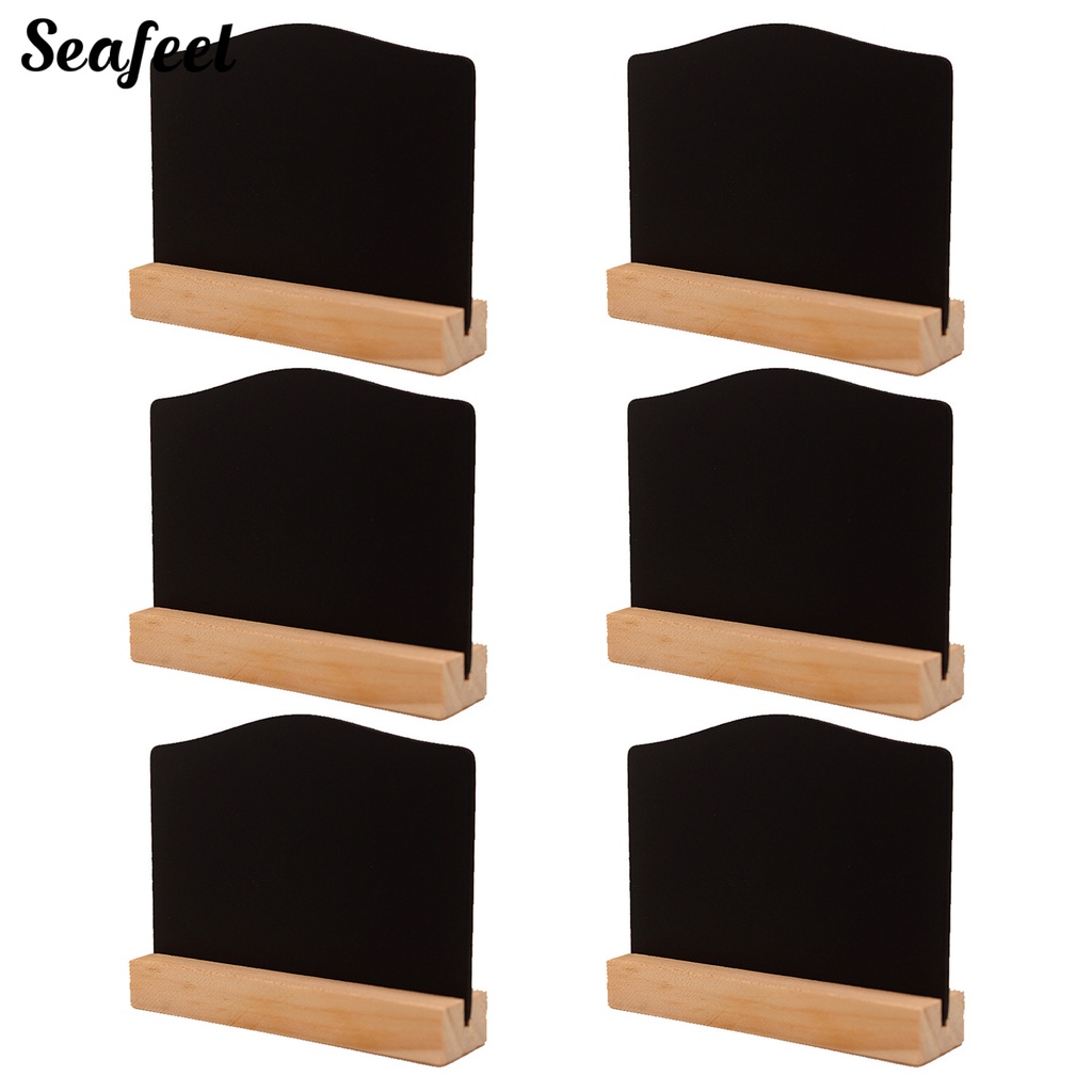 Set 6 Bảng Ghi Chú Hai Mặt Có Thể Xóa Được Tiện Dụng Cho Quán Cà Phê / Cửa Hàng