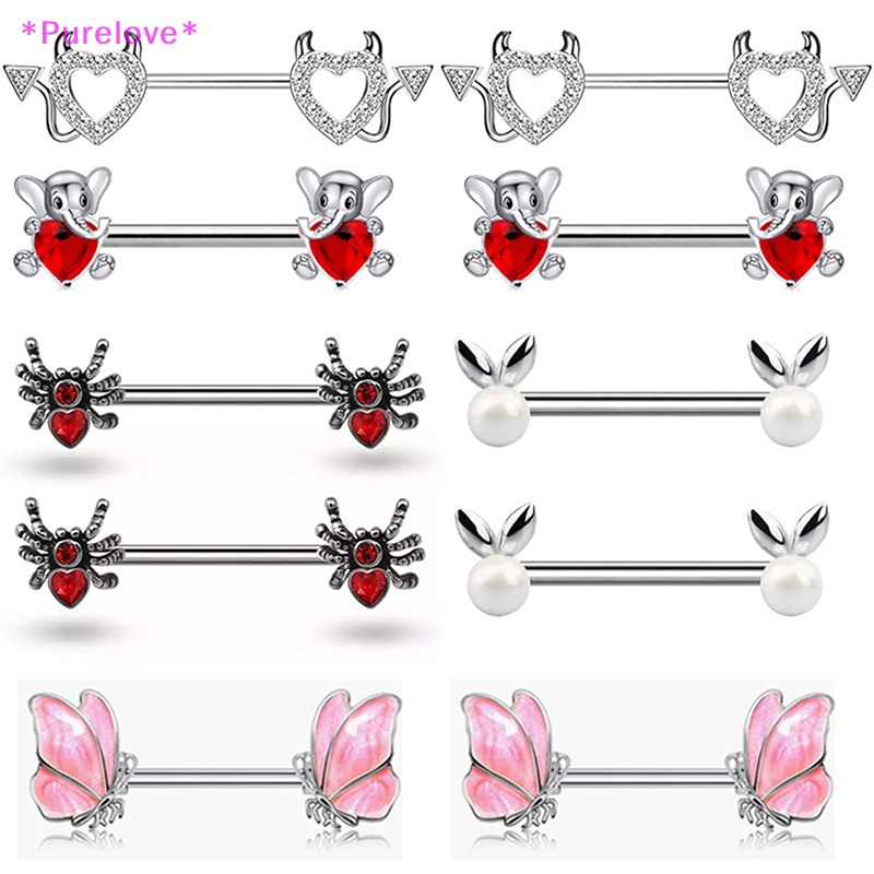 1 Nhẫn Đeo Ngực Bằng Thép Không Gỉ Đính Pha Lê Hình Bướm Nhện Gợi Cảm Cho Nữ Mới