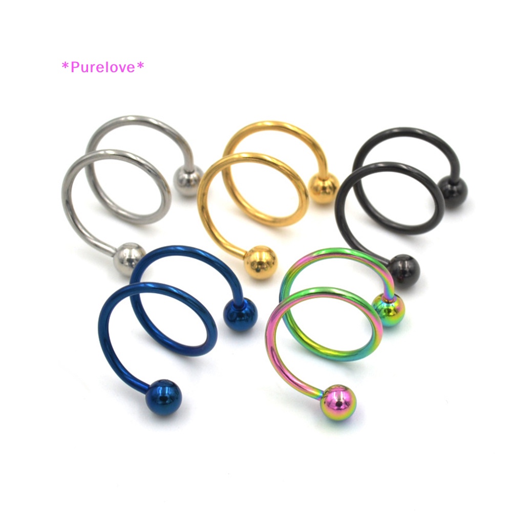 Khuyên Mũi / Tai / Môi Bằng Thép Không Gỉ Thiết Kế Dạng Xoắn Thời Trang Mới