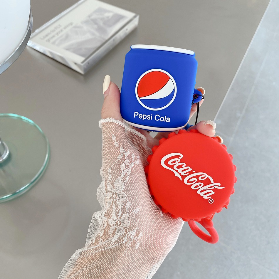 Vỏ Bảo Vệ Hộp Sạc Tai Nghe Samsung Galaxybuds 2 Pro / buds live / buds2pro Bằng Silicon Hình Coca Vui Nhộn