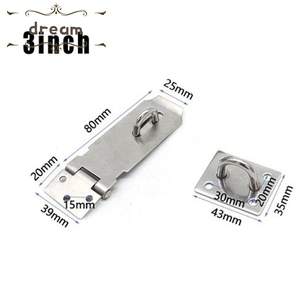 【DREAMLIFE】Door Bolt Drawer Home Padlock Buckle Safety Stainless Steel Tool Cabinet