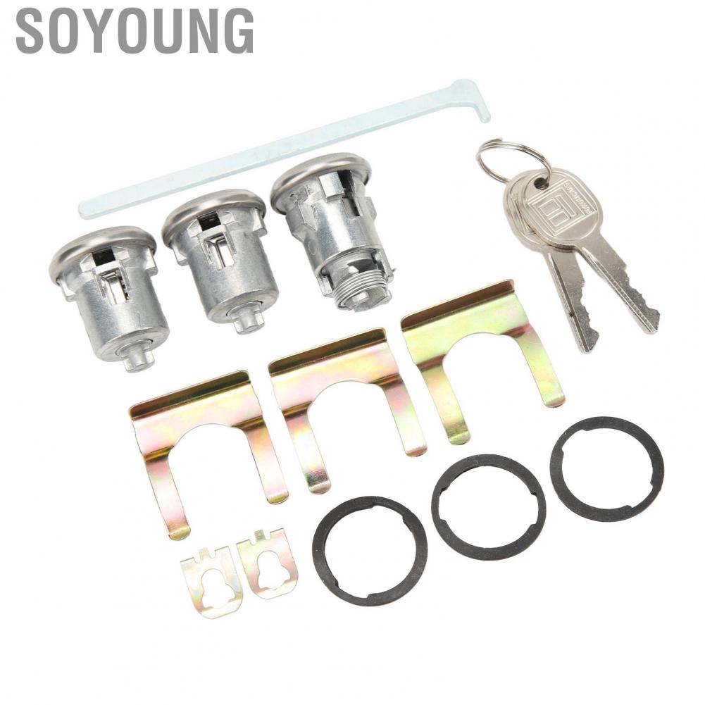 Soyoung Cutlass Lock Key Set 654394765282 Easy To Install Door Trunk Kit Durable for Cars