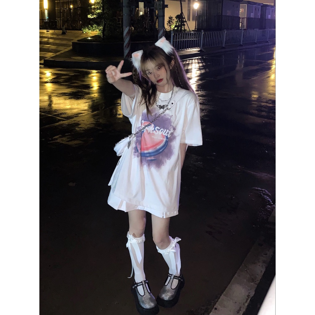 Áo Thun Ngắn Tay Dáng Rộng Thời Trang Mùa Hè Dành Cho Nữ