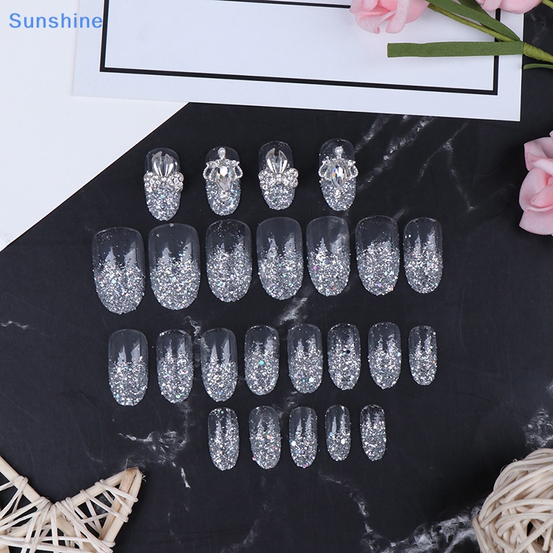 Set 24 Móng Tay Giả Bằng Acrylic Thời Trang
