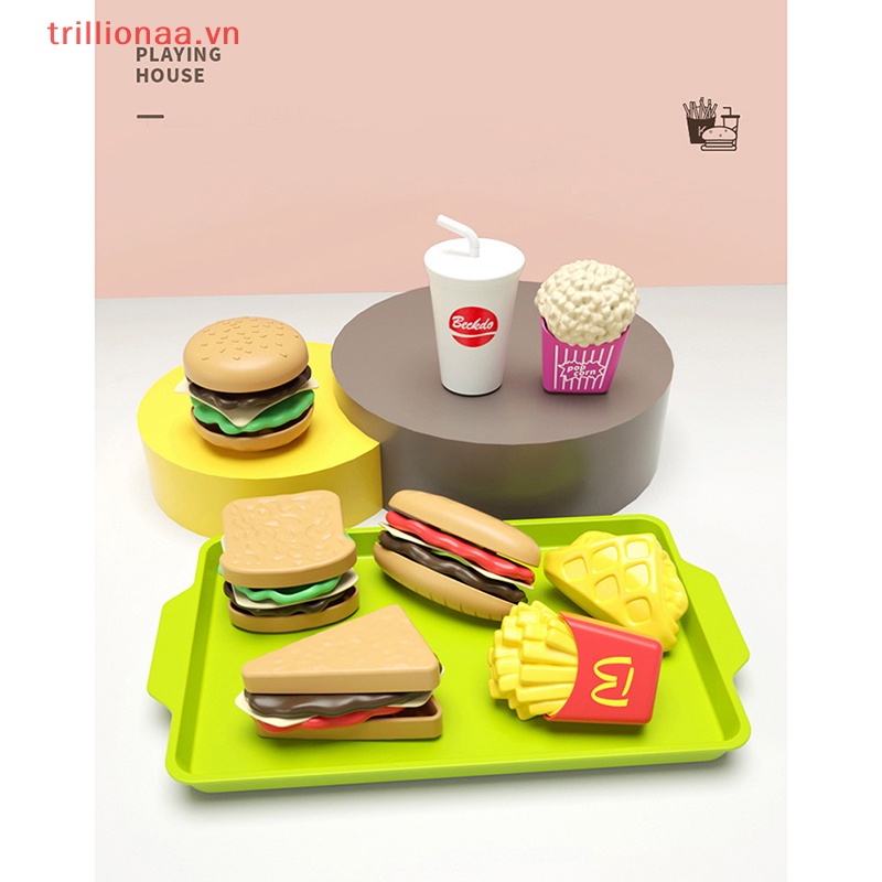 Bộ Đồ Chơi Cắt Bánh Sandwich Khoai Tây Chiên DIY Cho Bé