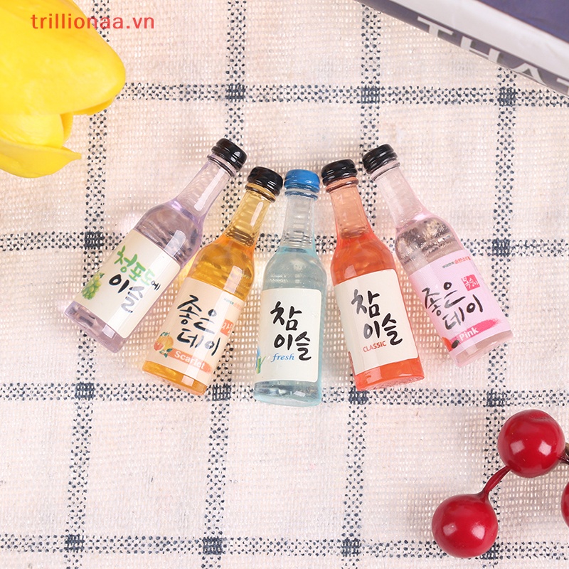 Set 10 Chai Rượu Mini Tỉ Lệ 1 / 12 Dùng Để Trang Trí Nhà Búp Bê