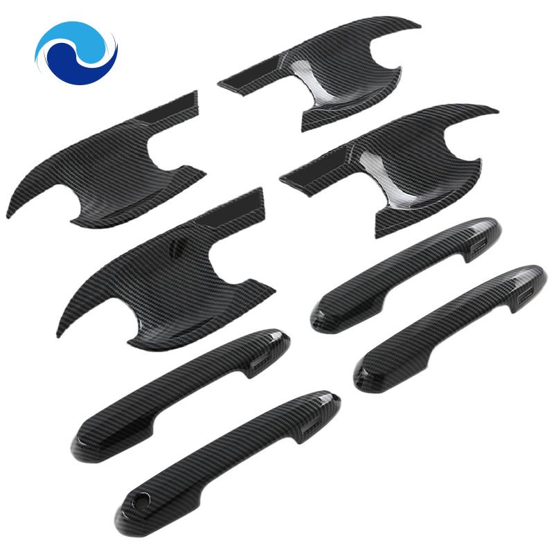 Miếng Dán Tay Nắm Cửa Xe Hơi Họa Tiết Sợi Carbon Sang Trọng Cho Toyota Land Cruiser Lc300 2022 2023