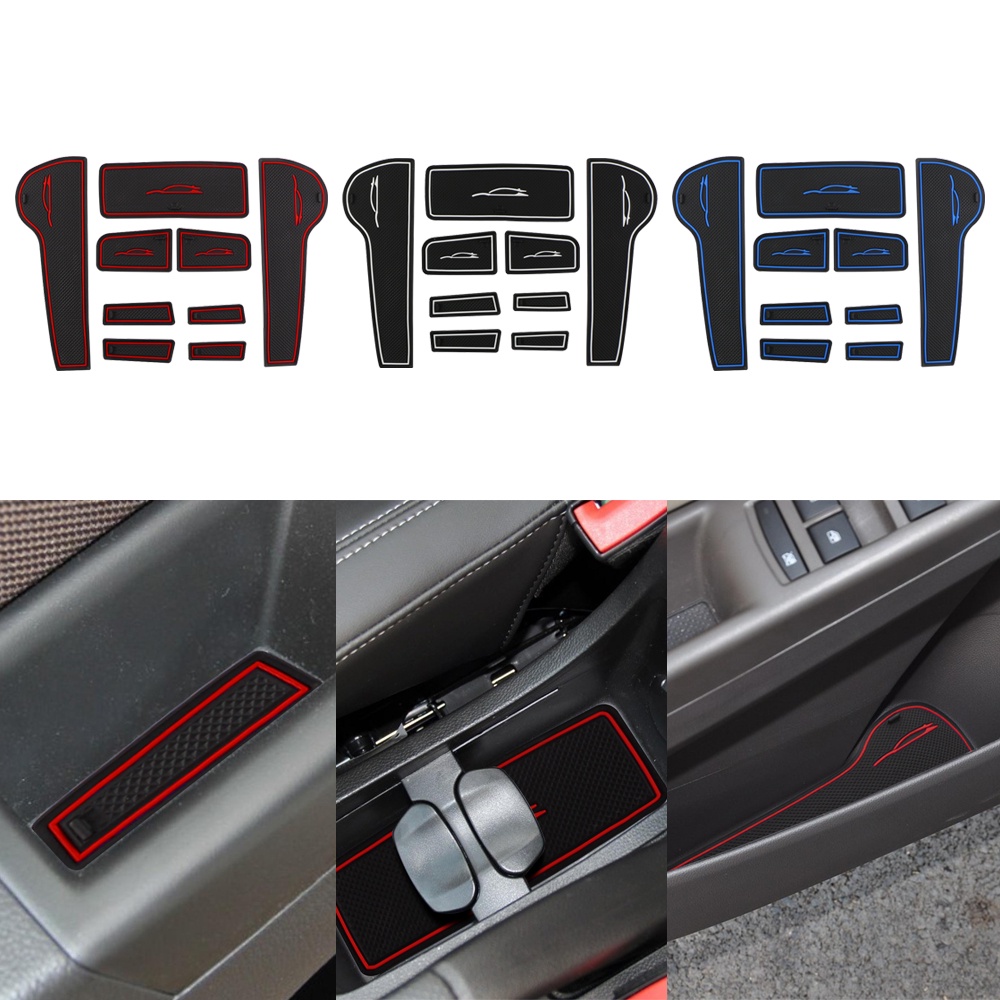 Set 9 Thảm Silicon Lót Rãnh Cửa Xe Hơi Chống Trượt Cho Chevrolet Chevry Cruze Sedan Hatchback 2009-2015