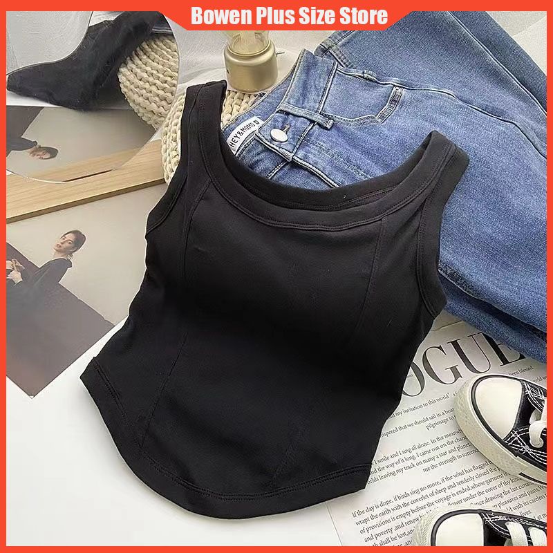 Áo Hai Dây Bằng Cotton Nguyên Chất Có Đệm Ngực Ôm Dáng Hàng Mới Dành Cho Bạn Nữ 40-60kg