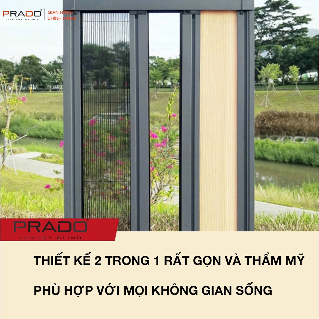 Cửa Lưới Chống Muỗi Kết Hợp Với Rèm Tổ Ong PRADO