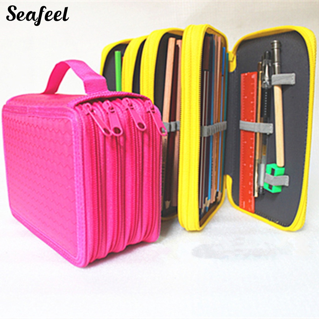 Túi Đựng Bút Sức Chứa Lớn Không Biến Dạng Có Khóa Kéo Bền Bỉ Cho Học Sinh