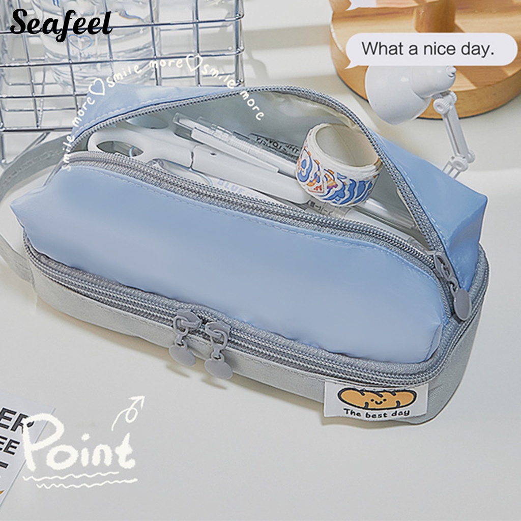 Túi Đựng Bút Đa Năng Nhiều Ngăn Có Tay Cầm Và Khóa Kéo Tiện Dụng