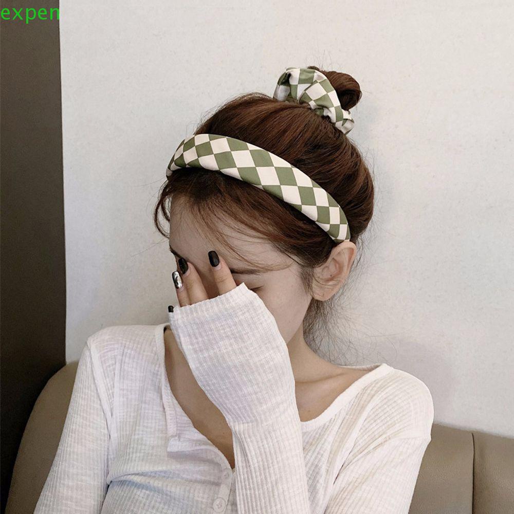 Dây Buộc Tóc Vải Họa Tiết Kẻ Sọc Caro Nhiều Màu Tùy Chỉnh Phong Cách Hàn Quốc Cổ Điển Cho Nữ