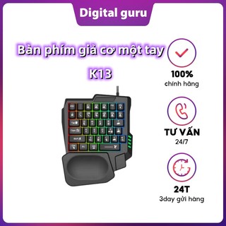 Bàn phím giả cơ một tayk13 / dùng cho ios, android, pc full led - bàn phím 1 tay chơi game pubg mobile