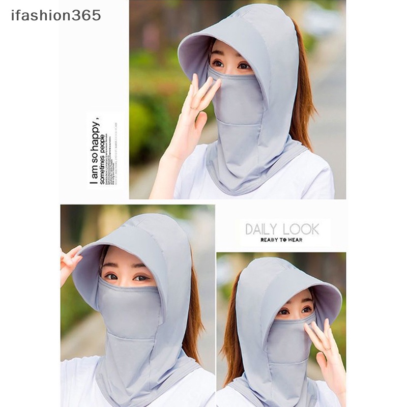 Mũ Chống Nắng Vành Rộng Bằng Lụa Lạnh Thoáng Khí Chống Tia UV Thời Trang Mùa Hè Cho Nữ ifashion365