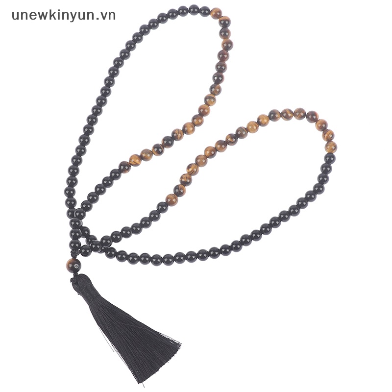 Chuỗi Hạt Phật Giáo Tua Rua Bằng Gỗ Đen Tự Nhiên 8mm
