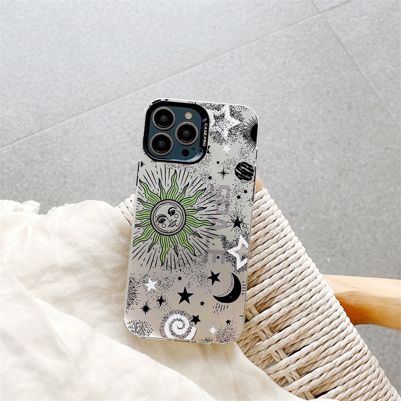 Ốp Điện Thoại Dẻo Họa Tiết Bầu Trời Đầy Sao Thời Trang Chống Sốc Cho IPhone 14 13 12 11 Pro MAX