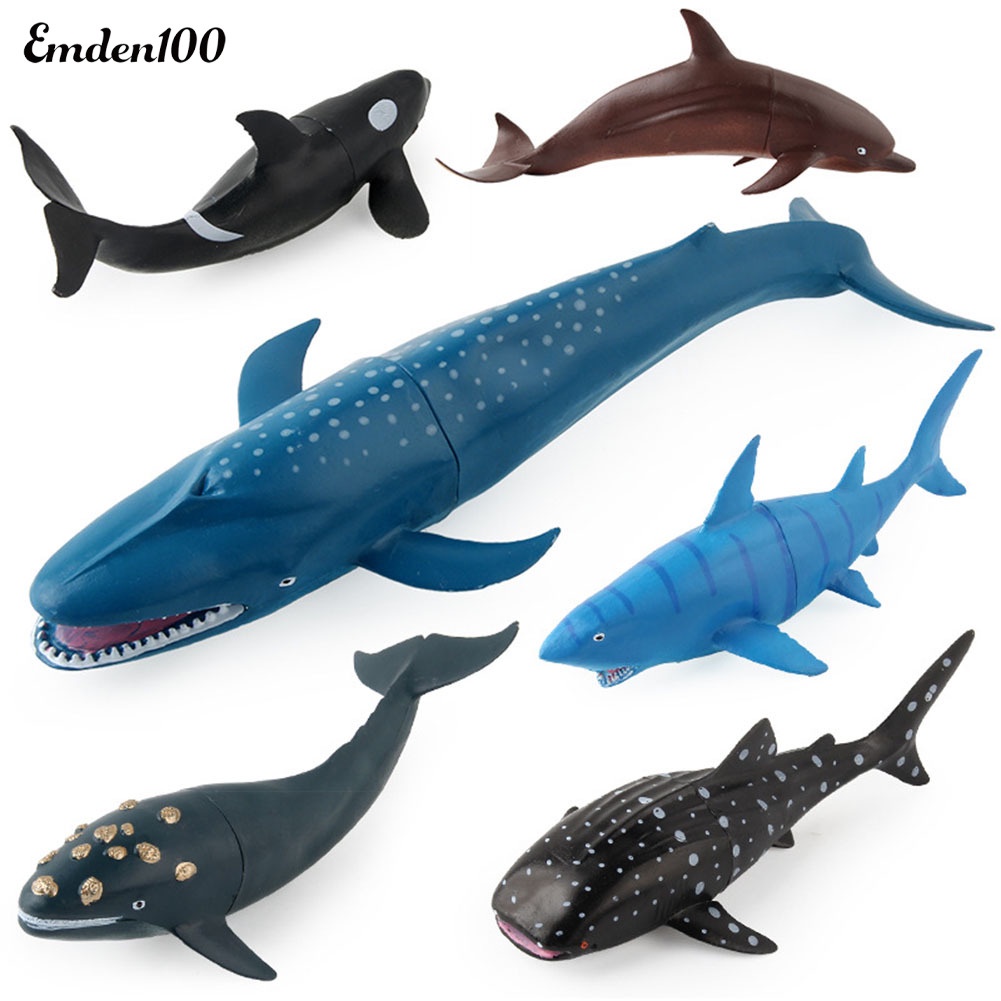 Bộ 6 Mô Hình Cá Voi Đồ Chơi Cho Bé