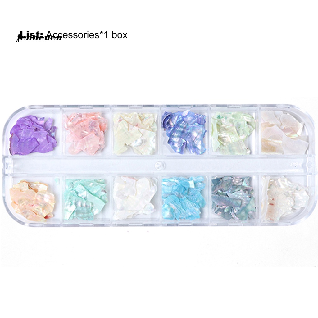 1 Hộp Sequin Hình Vỏ Sò Trang Trí Móng Nghệ Thuật